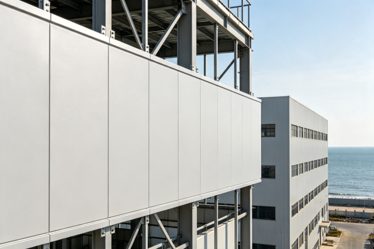Coastal building anti-corrosion curtain wall