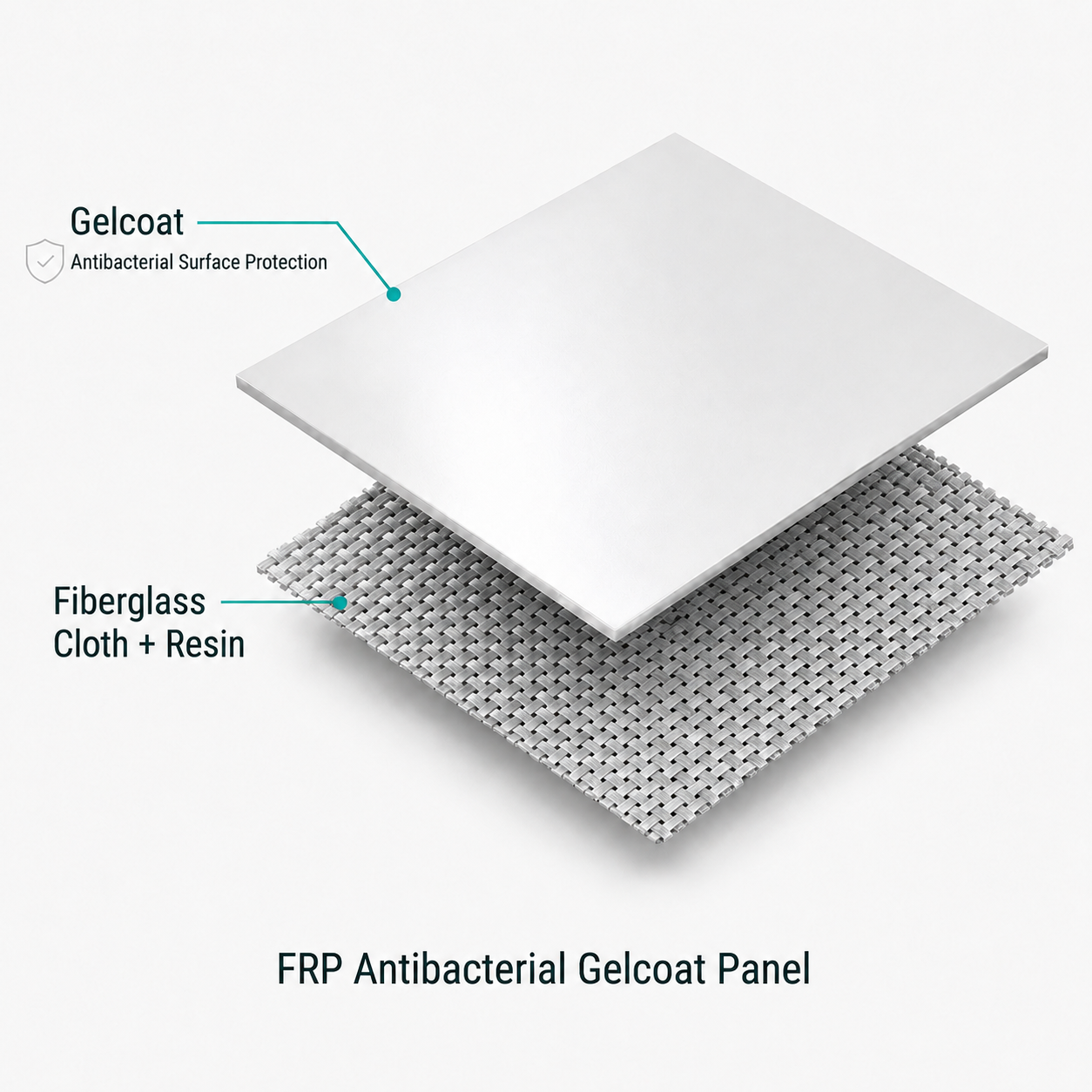 FRP Antibacterial Gelcoat Panel