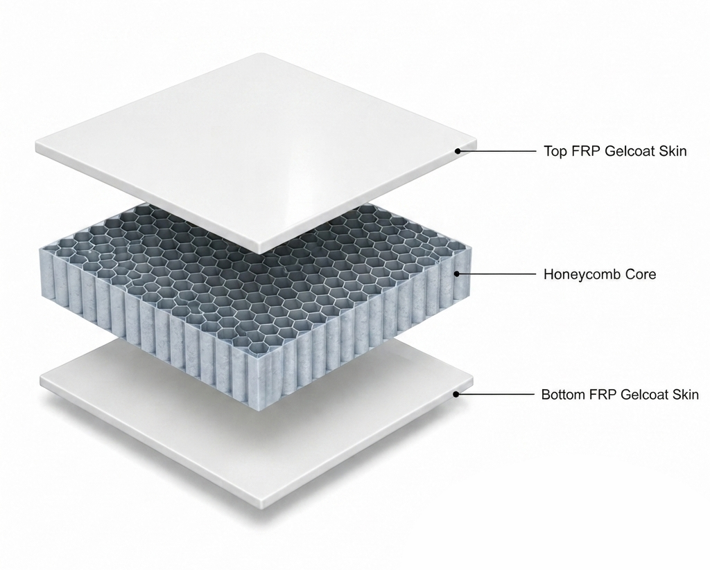 skd-frp-sandwich-panel-honeycomb-core-construction-diagram