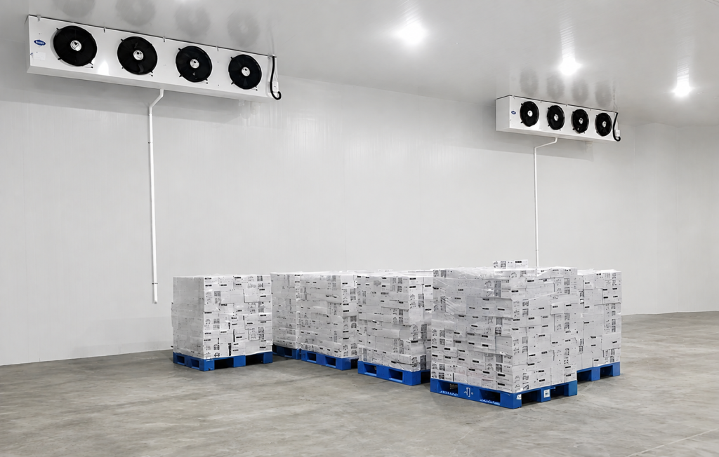 Cold storage facility interior