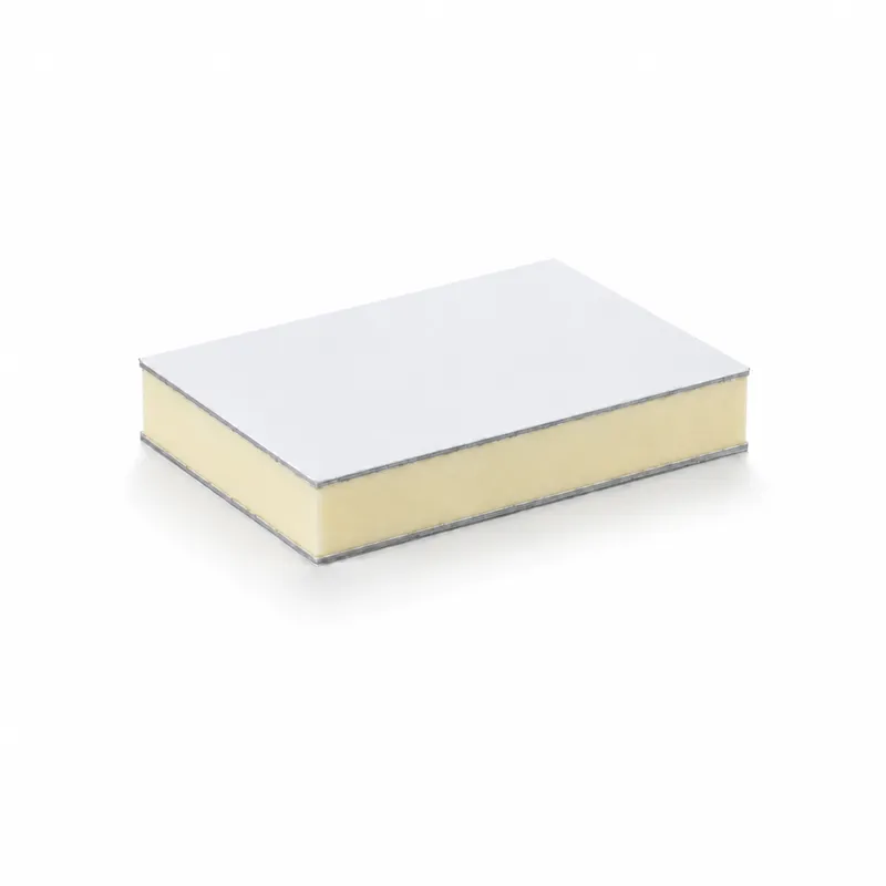 PU sandwich panel for refrigerated trucks showing FRP gelcoat skin and foam core