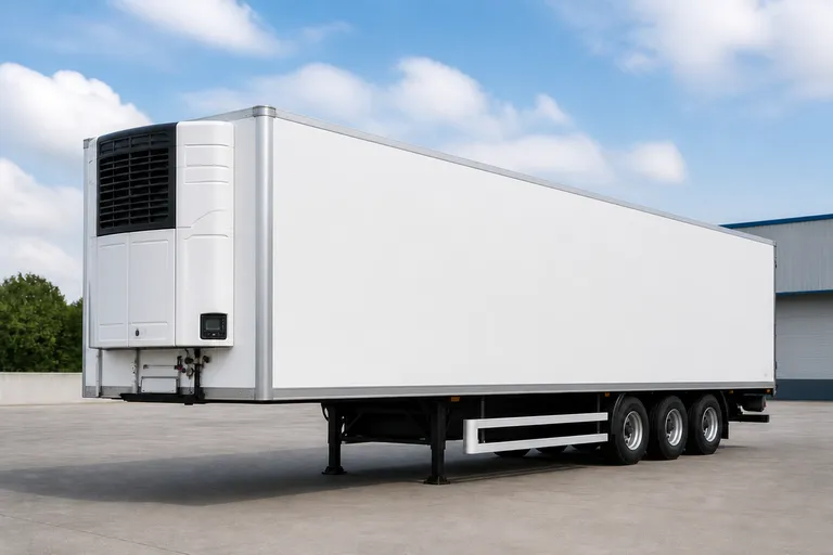 White reefer semi-trailer with insulated PU sandwich panel body