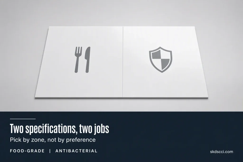 Food-grade vs antibacterial FRP gelcoat panels