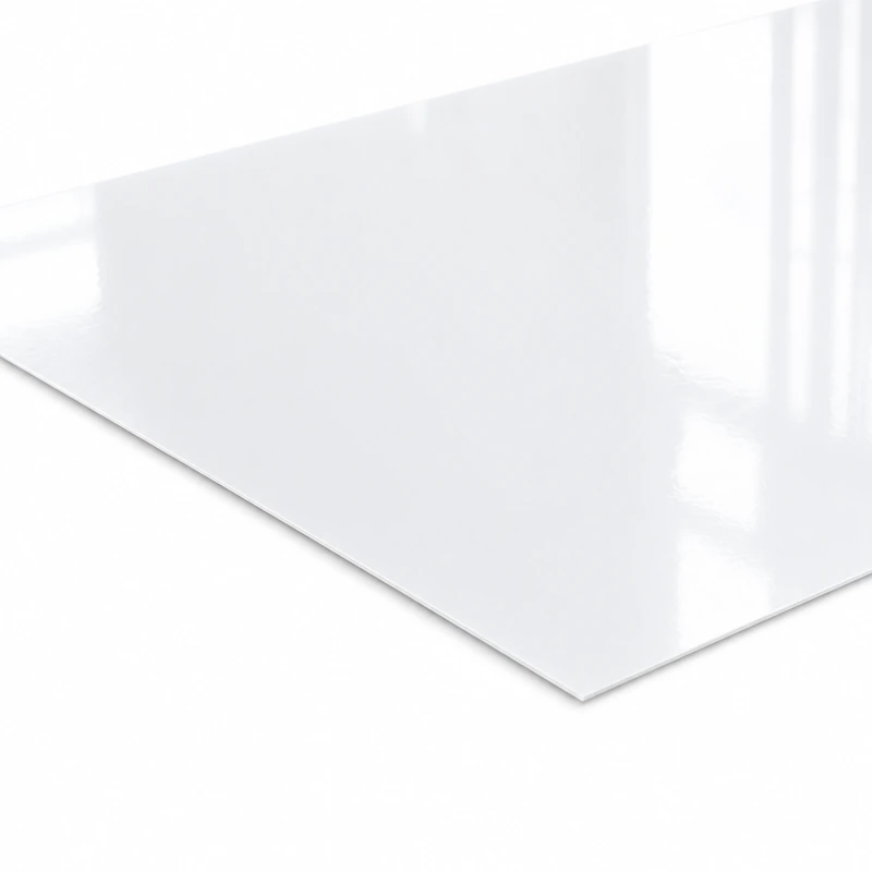 Glossy white FRP gelcoat sheet surface