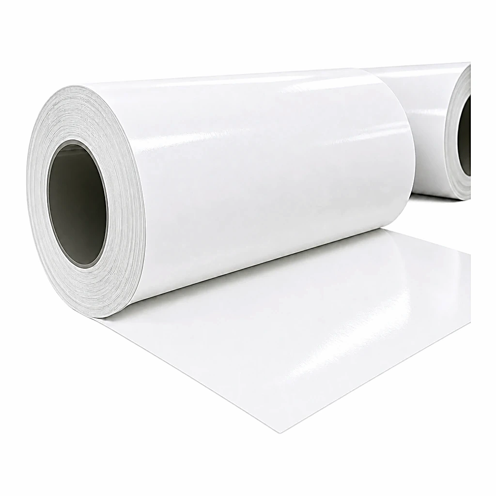 Roll of glossy white FRP gelcoat sheet